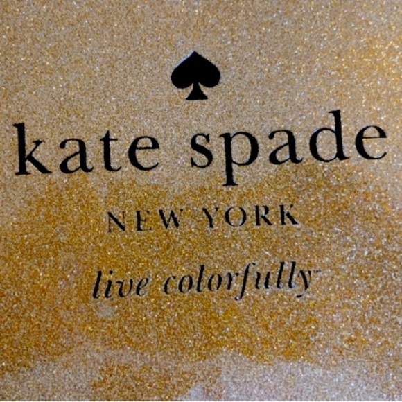 KATE SPADE Gold Glitter Pouch, EUC - Picture 2 of 6